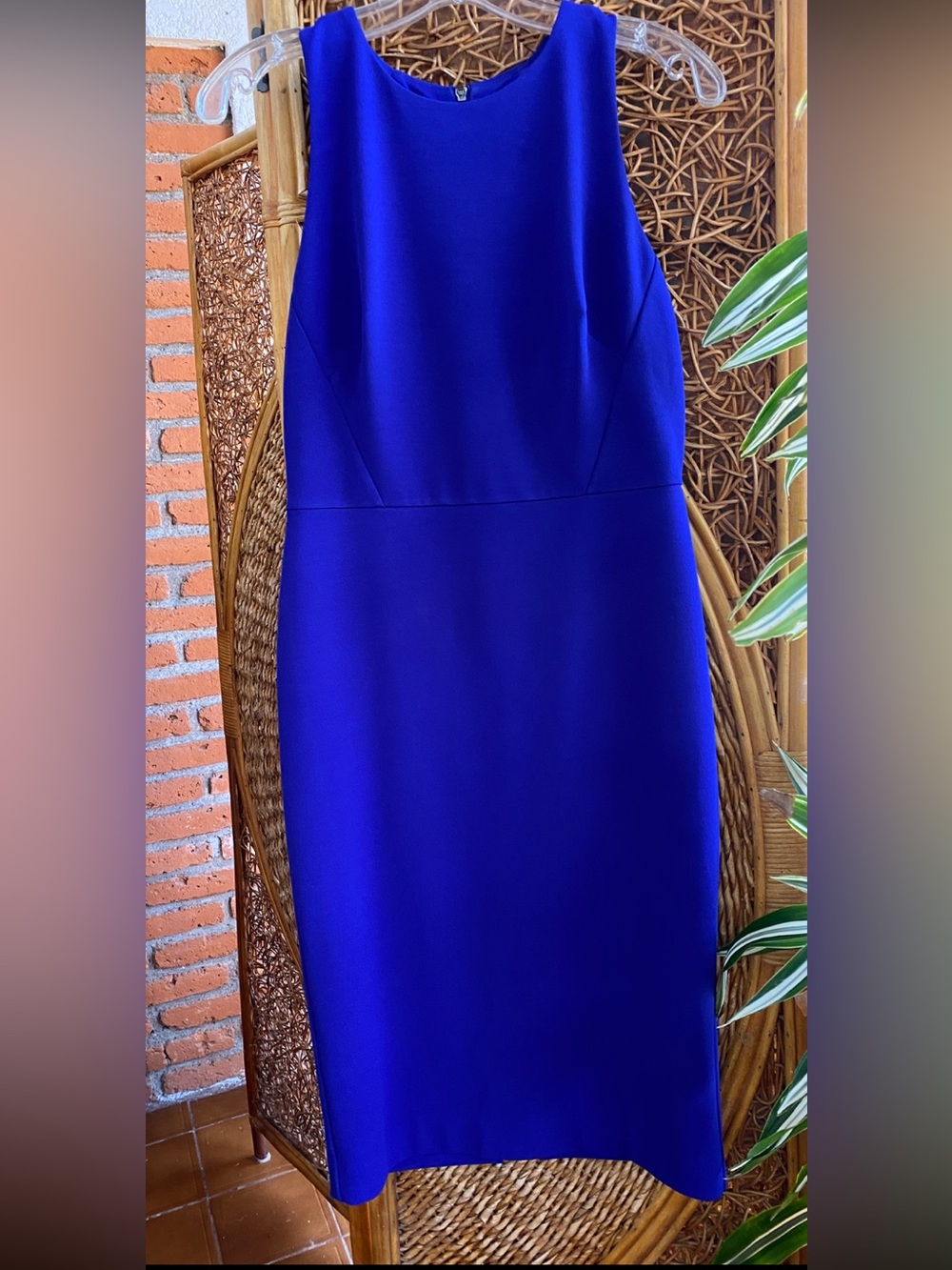 Vince Camuto Cobalt Blue Midi Sheath Dress